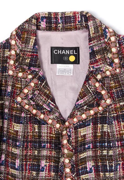 chanel button blazer|chanel blazer fabric.